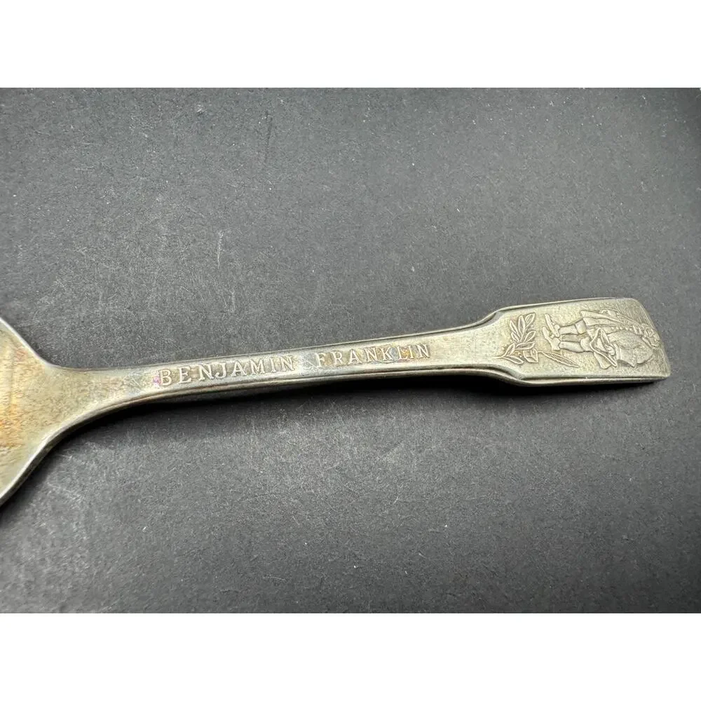 Vintage International Distinguished Americans Silver Spoon Benjamin Franklin